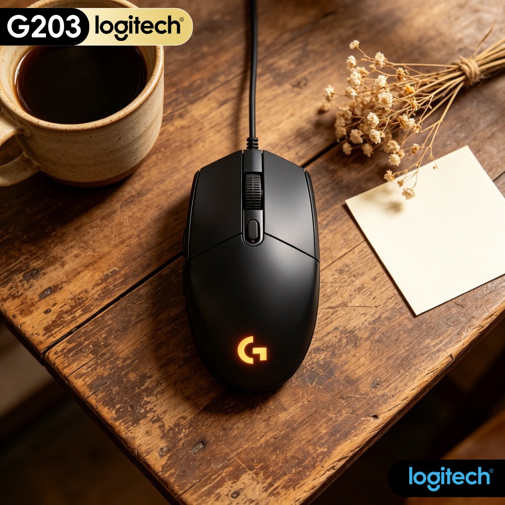 Logitech Mouse G203 - ロジクール G203 有線ゲーミングマウス 実用的なEスポーツ向け 感度調整可能 ソフトRGB