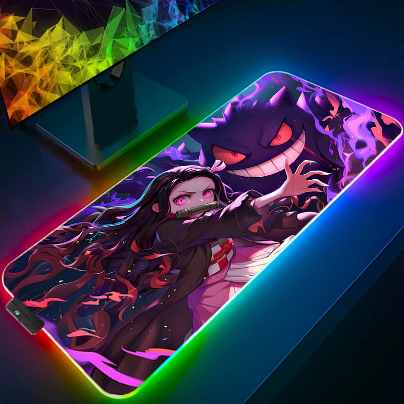 Desk Setup Rgb - RGB 大型マウスパッドオフィスデスクマット PC ゲームアクセサリー XXL LED