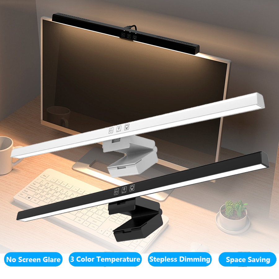 Desk Setup Lighting - 50 センチメートルコンピュータモニターライトバースクリーンハンギングライト無段階調光 USB デスクランプ研究読書灯テーブルモニターランプ