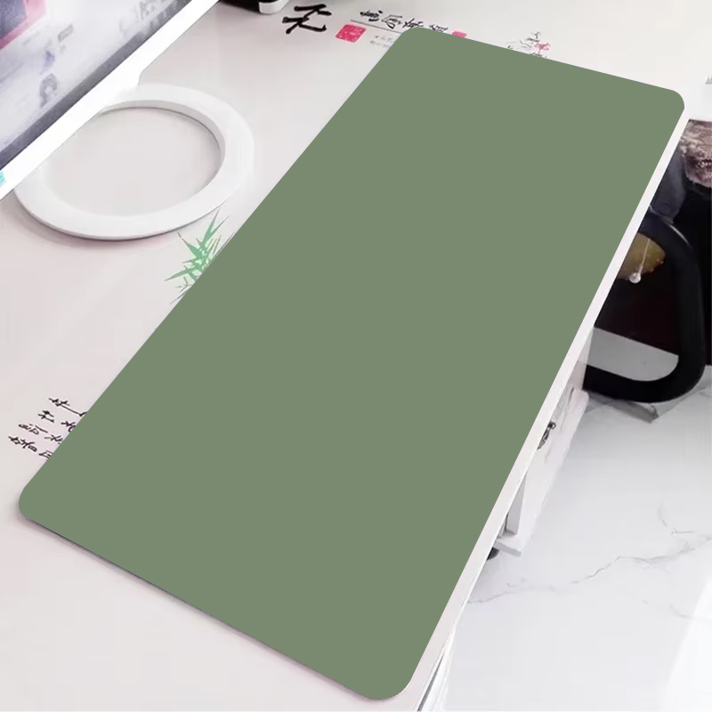 Desk Setup Notebook - ソリッドグリーンゲーミングマウスパッド大型シンプルゲーミングキーボードマウスパッドラップトップカーペットテーブルパッド拡張ゲーマー滑り止めデスクマット