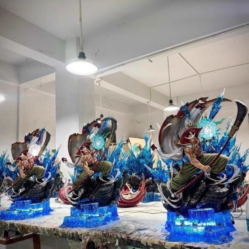 Desk Setup Lighting - アニメフィギュアワンピース白ひげ海賊団 38 センチメートル光を発光することができる Pvc モデル海戦シーン周辺デスクトップグッズギフト