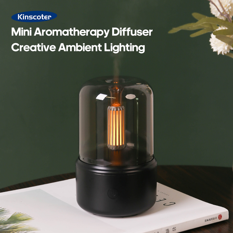 Desk Setup Lighting - ヴィンテージナイトライトアロマディフューザーアロマセラピーミニデスクトップ空気加湿器USBクリエイティブアンビエントライトギフト/エッセンシャルオイルセットとして