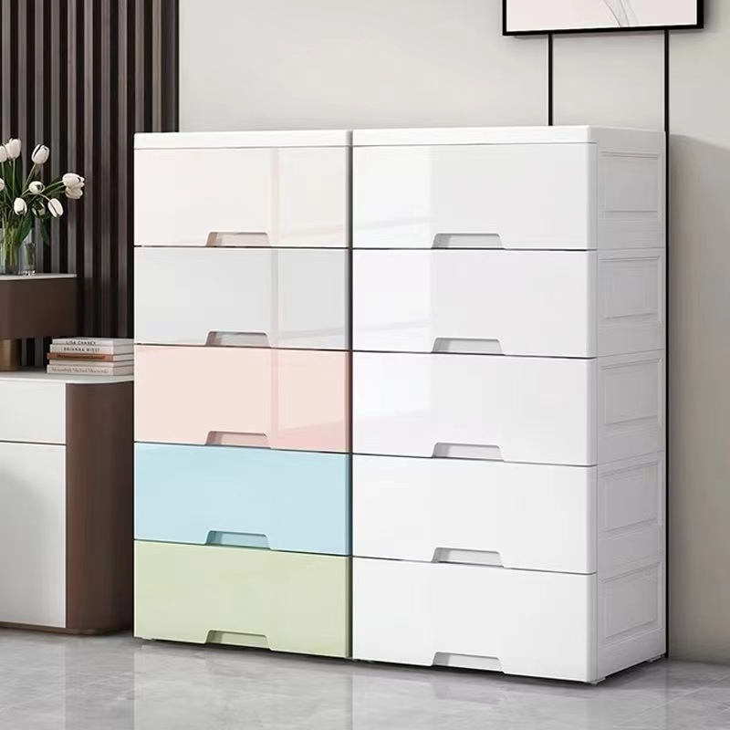 Desk Drawer Unit - 多層引き出し式収納キャビネット（キャスター付き）、収納ボックス、プラスチック製おもちゃキャビネット、ベッドサイドテーブル