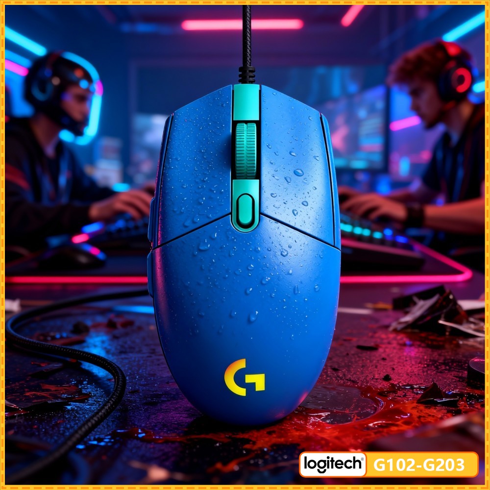 Logitech Mouse G203 - ロジクール G203 マウス、有線USBゲーミング光学センサー、RGBエフェクト、軽量＆高精度、新バージョン