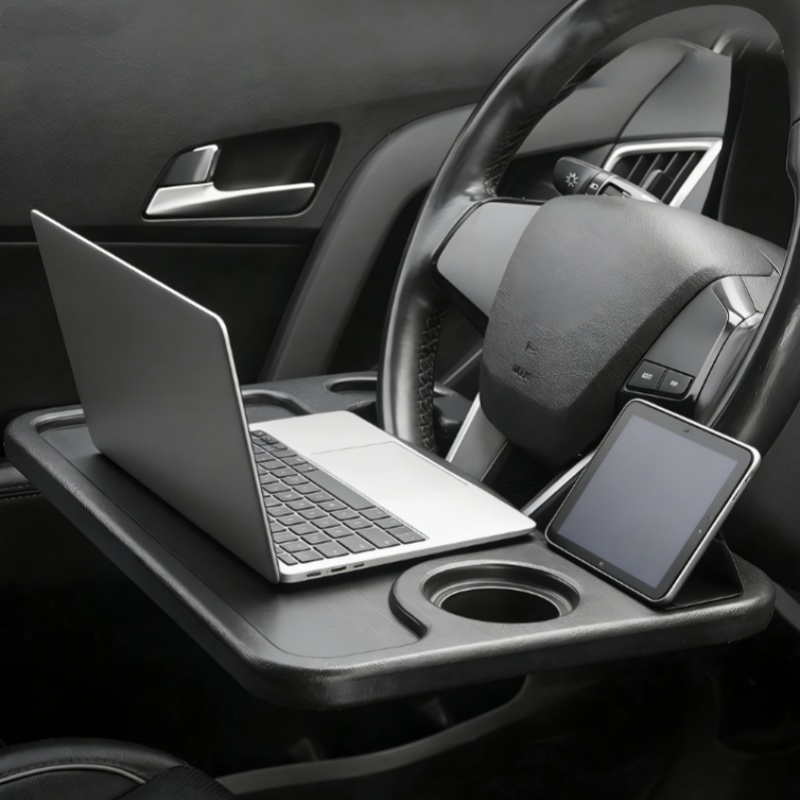 Desk Setup Notebook - 車のステアリングホイールテーブルユニバーサルステアリングホイールマウントラップトップタブレット多機能ダイニングデスクホルダーポータブルインテリアパーツ