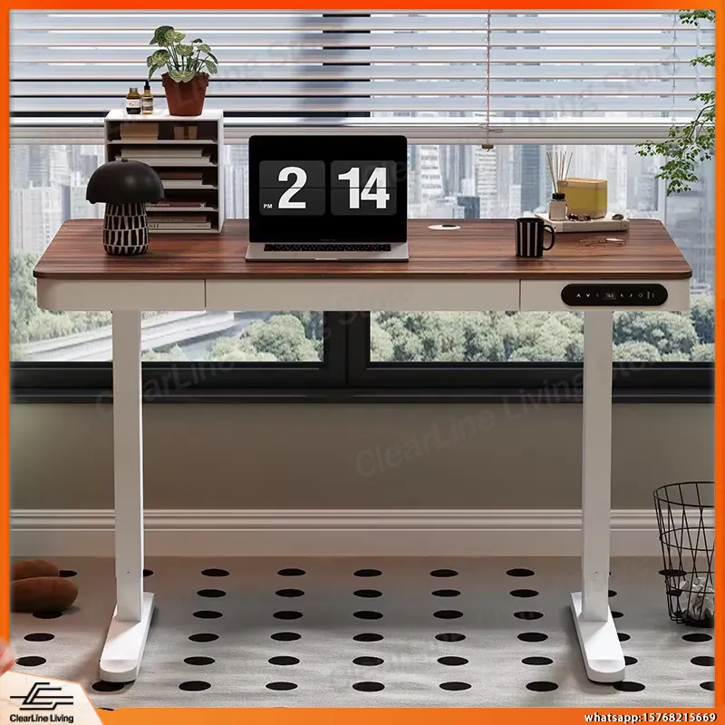Desk Setup Height - 電動高さ調整ゲーミングデスク デュアルモーターリフトシステム搭載 人間工学に基づいたスタンディングデスク オフィス/自宅/eスポーツセットアップ用 RGB