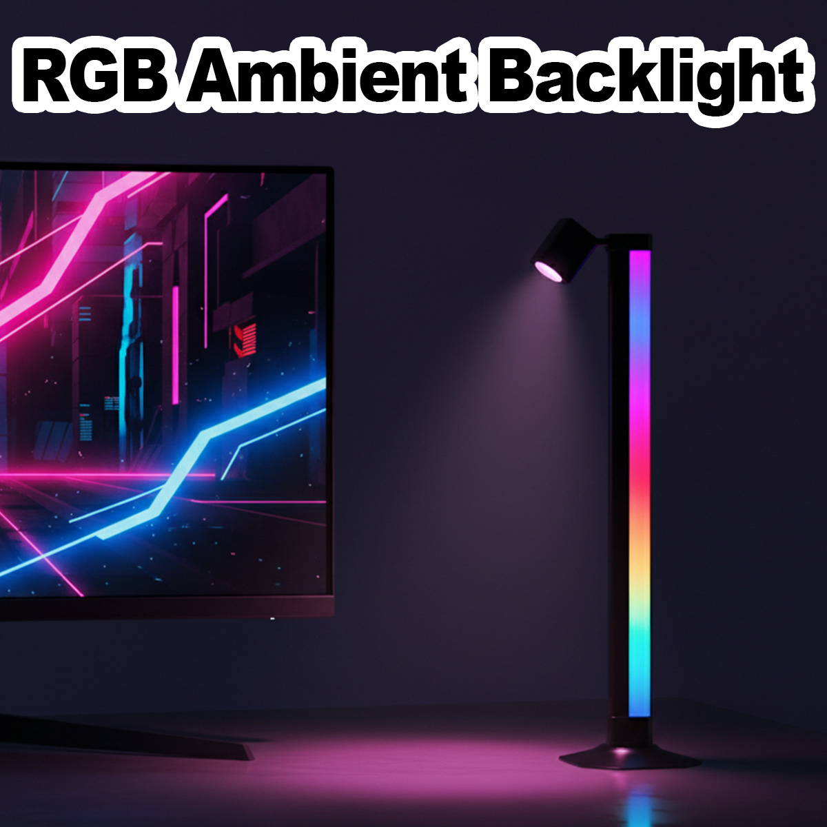 Desk Setup Art - スマートライトバー LED RGB 音楽同期 アプリ制御 USB雰囲気ランプ