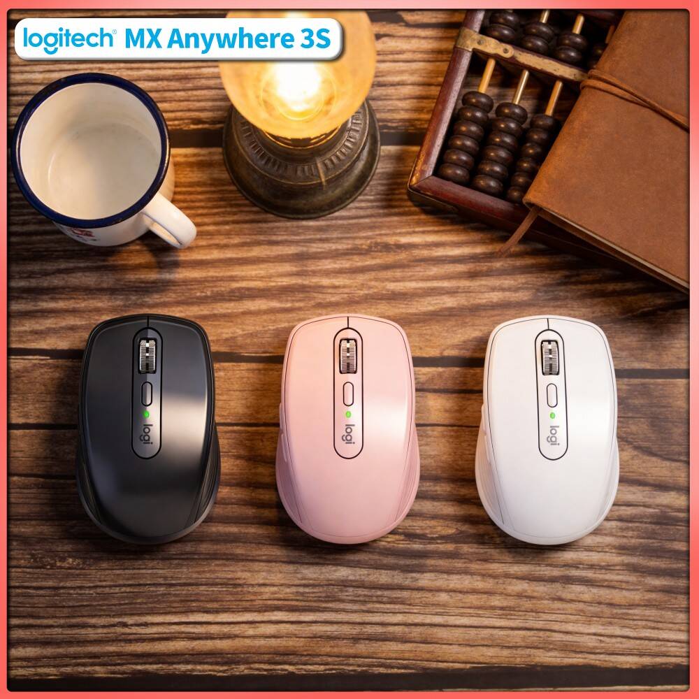 Desk Setup For Work - プレミアムMX Anywhere 3S - 8000 DPI、マグスピードスクロール、滑り止め、ペットショップオーナーやデスクワークに最適