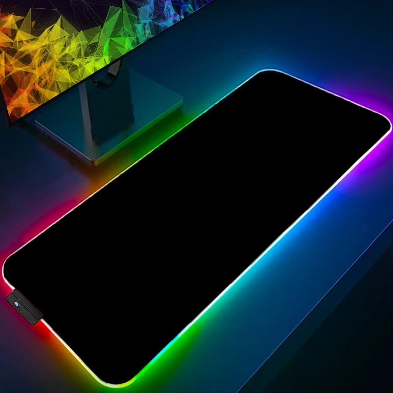 Desk Setup Rgb - バックライトマウスパッド S-ソリッドカラー ゲーマーデスクマット PCコンピューター ミニPC XXL