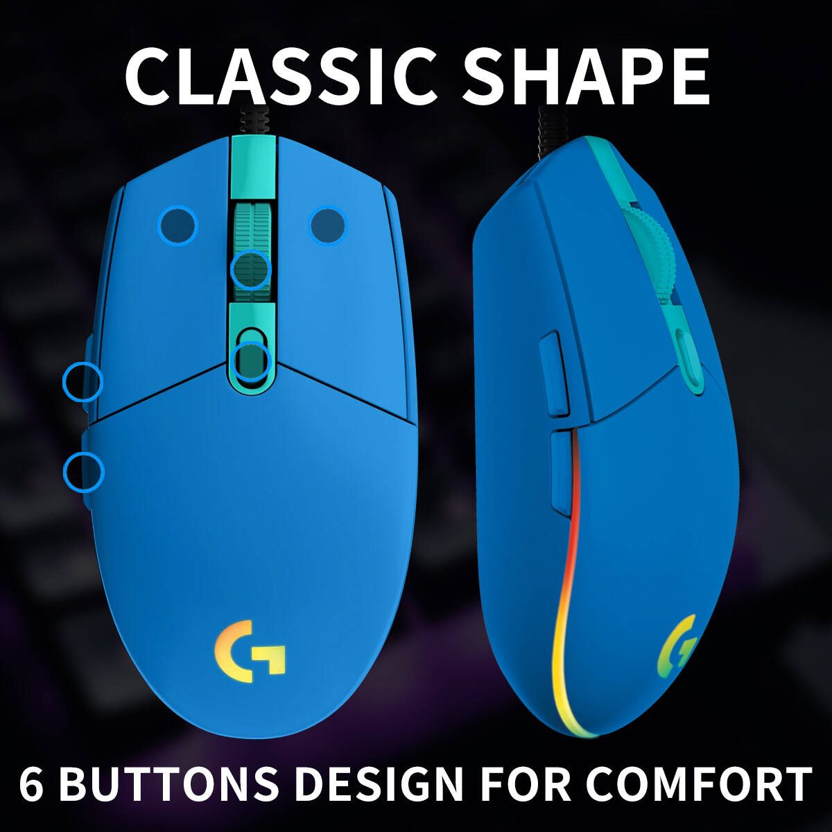 ロジクール G203 有線ゲーミングマウス 実用的なEスポー - Logitech Mouse G203 のレビューと価格
