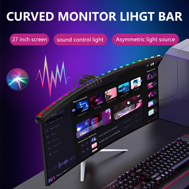 RGBライトバーモニター スマートWiFiルームデコレーショ - Desk Setup Rgb のレビューと価格