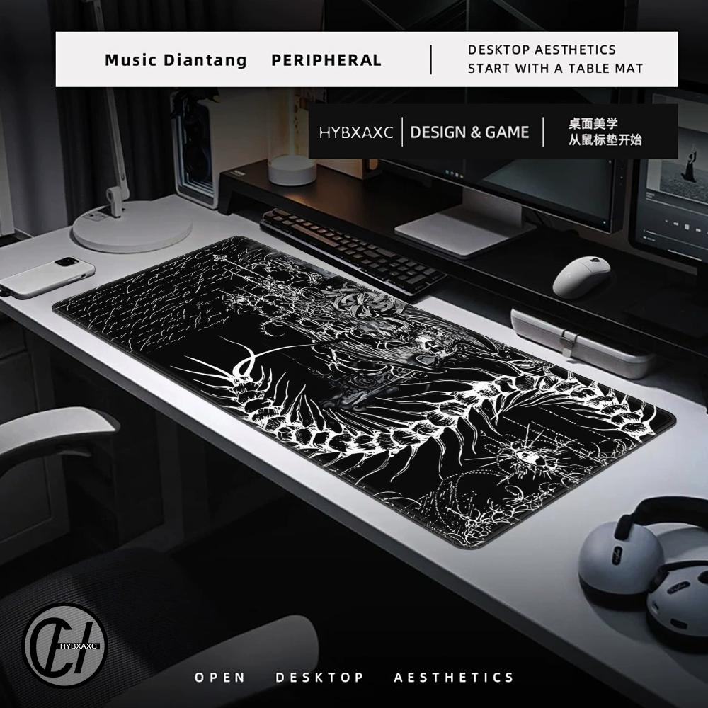 ブラックホワイトサイバーシジリズムデスクマットゴシックムカデ - Desk Setup Accessories Aesthetic のレビューと価格