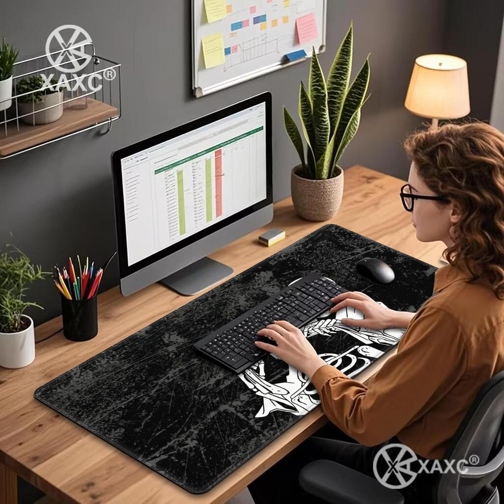 スカルマウスパッド ダークインク デスクマット ゲーミングデ - Desk Setup Dark のレビューと価格