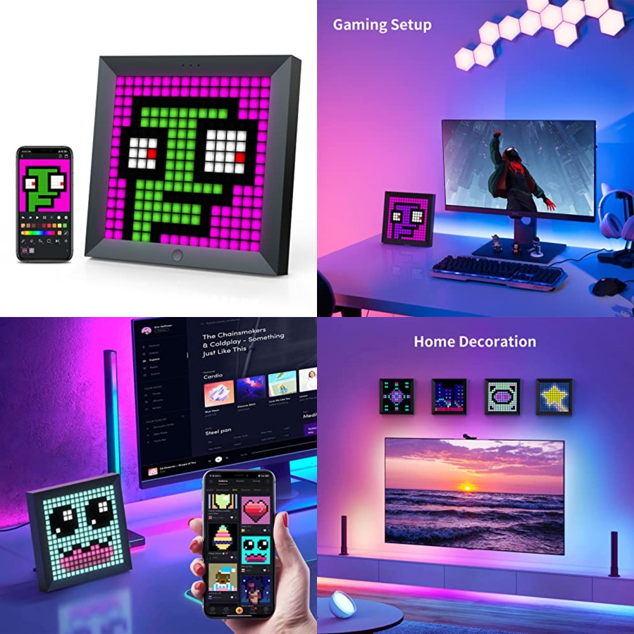 LEDライトピクセルディスプレイパネル、RGBライトバー対応 - Desk Setup Lighting のレビューと価格