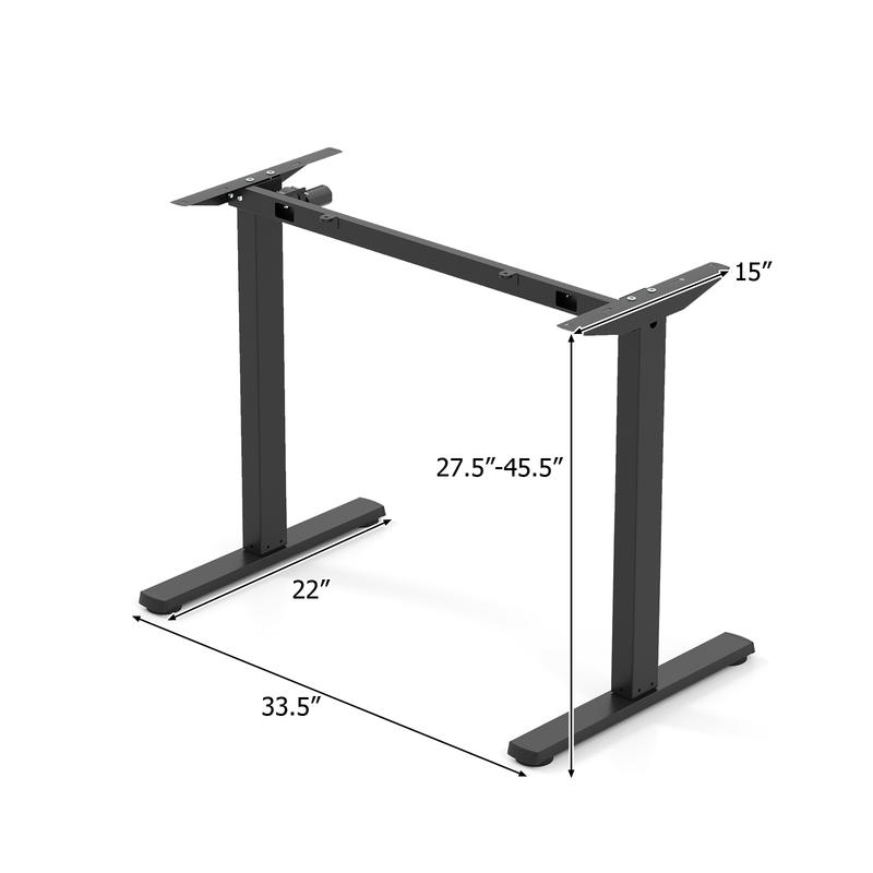 電動スタンディングデスクフレーム、高さ調節可能27.5～45 - Desk Setup Height のレビューと価格