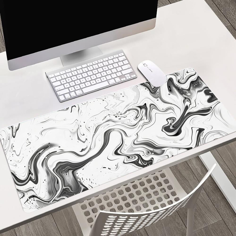 抽象的な流体デザインの滑り止めゴム製デスクマット、コンピュー - Desk Setup For Work のレビューと価格