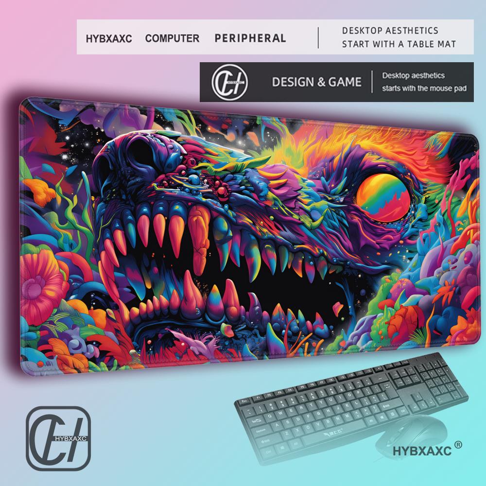 HYBXAXC サイケデリックモンスターデスクマット トリッ - Desk Setup Art のレビューと価格
