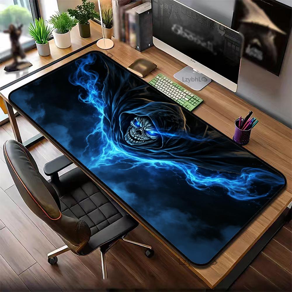 ミステリアスブルーライトニングゴーストスケルトンアート拡張ゲ - Desk Setup Dark のレビューと価格