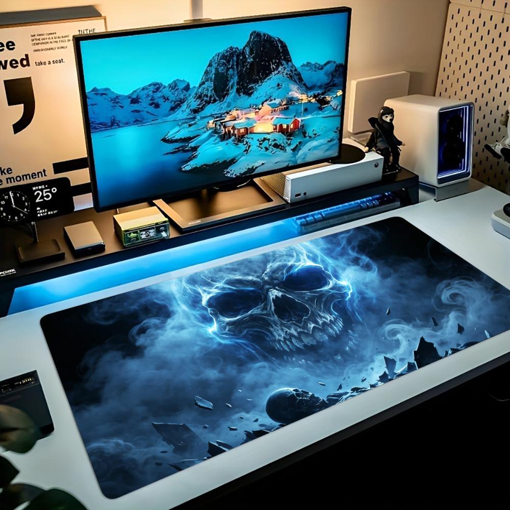 ミステリアスブルーライトニングゴーストスケルトンアート拡張ゲ - Desk Setup Dark のレビューと価格