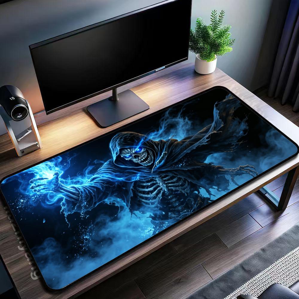 ミステリアスブルーライトニングゴーストスケルトンアート拡張ゲ - Desk Setup Dark のレビューと価格