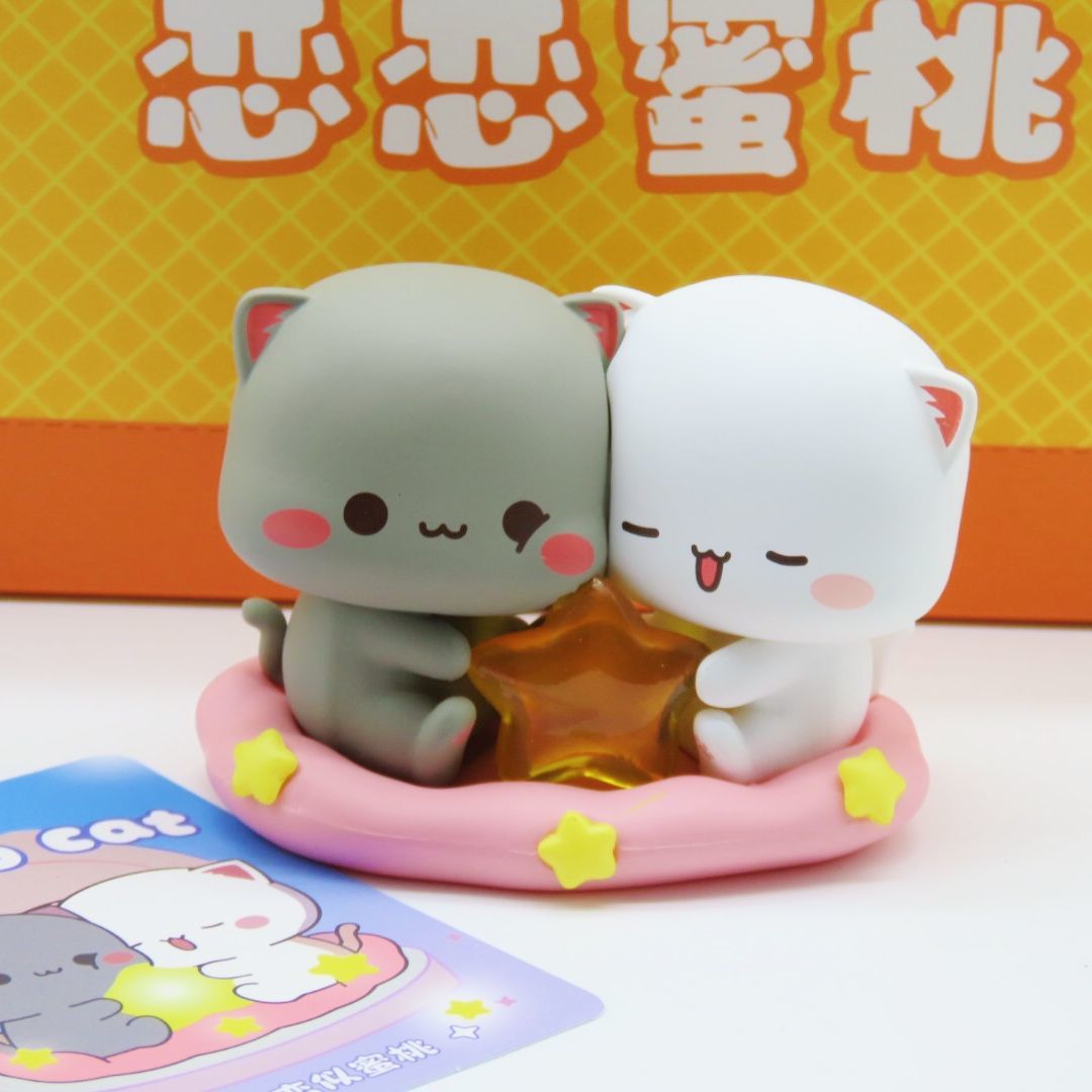 かわいいミタオ猫4第四世代愛のような桃シリーズブラインドボッ - Desk Setup Kawaii のレビューと価格