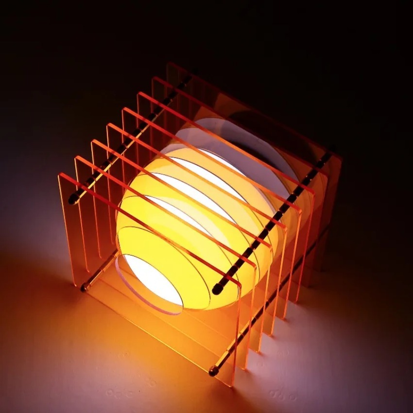 DIY アクリル千層ランプムーンランプデスクトップ装飾中断雰 - Desk Setup Lighting のレビューと価格