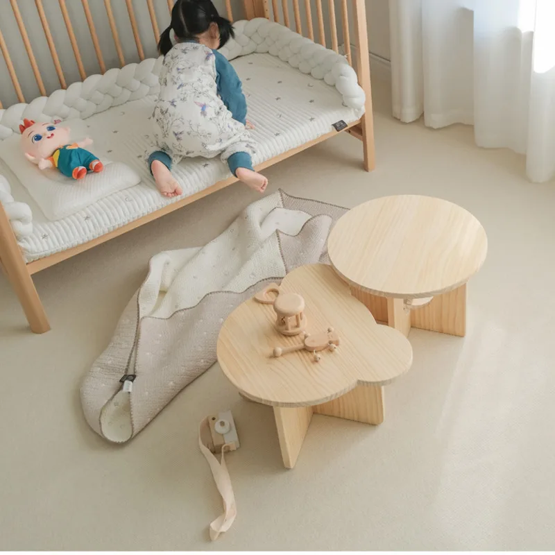 子供のための手作りの小さな丸いテーブル、無垢材、韓国のお茶の - Desk Setup Small Room のレビューと価格