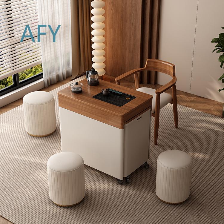 無垢材のモバイルテーブルと椅子の組み合わせ、ホームオフィスデ - Desk Setup Small Room のレビューと価格