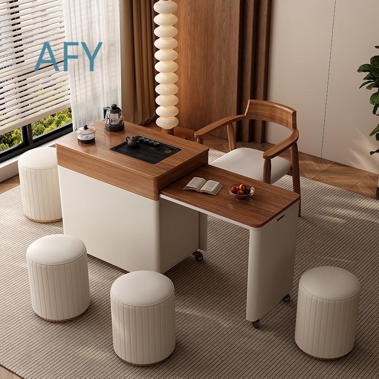 無垢材のモバイルテーブルと椅子の組み合わせ、ホームオフィスデ - Desk Setup Small Room のレビューと価格