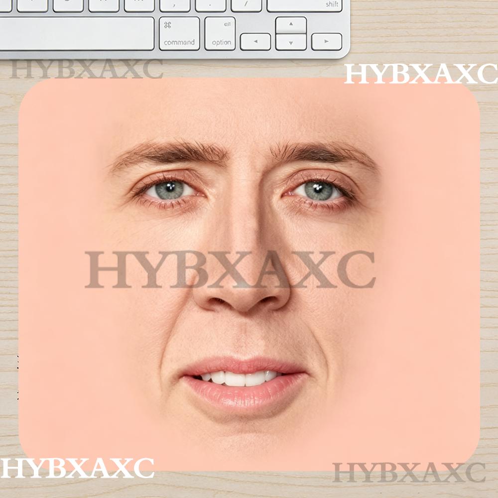 HYBXAXC ニコラス・ケイジの顔のミーム柄マウスパッド  - Work Desk Home Setup のレビューと価格