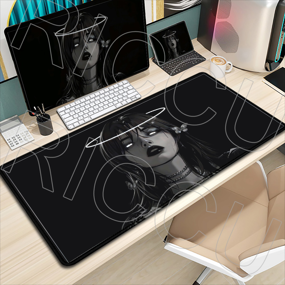 アニメガールブラックダークスタイル修道女デスクマットゴシック - Desk Setup Dark のレビューと価格