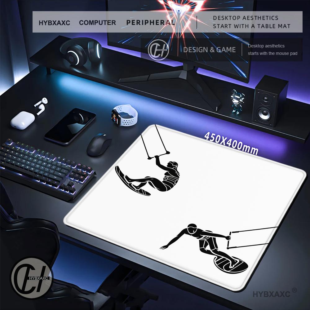 HYBXAXC カイトサーフ ラインアート マウスパッド 風 - Desk Setup For Work のレビューと価格