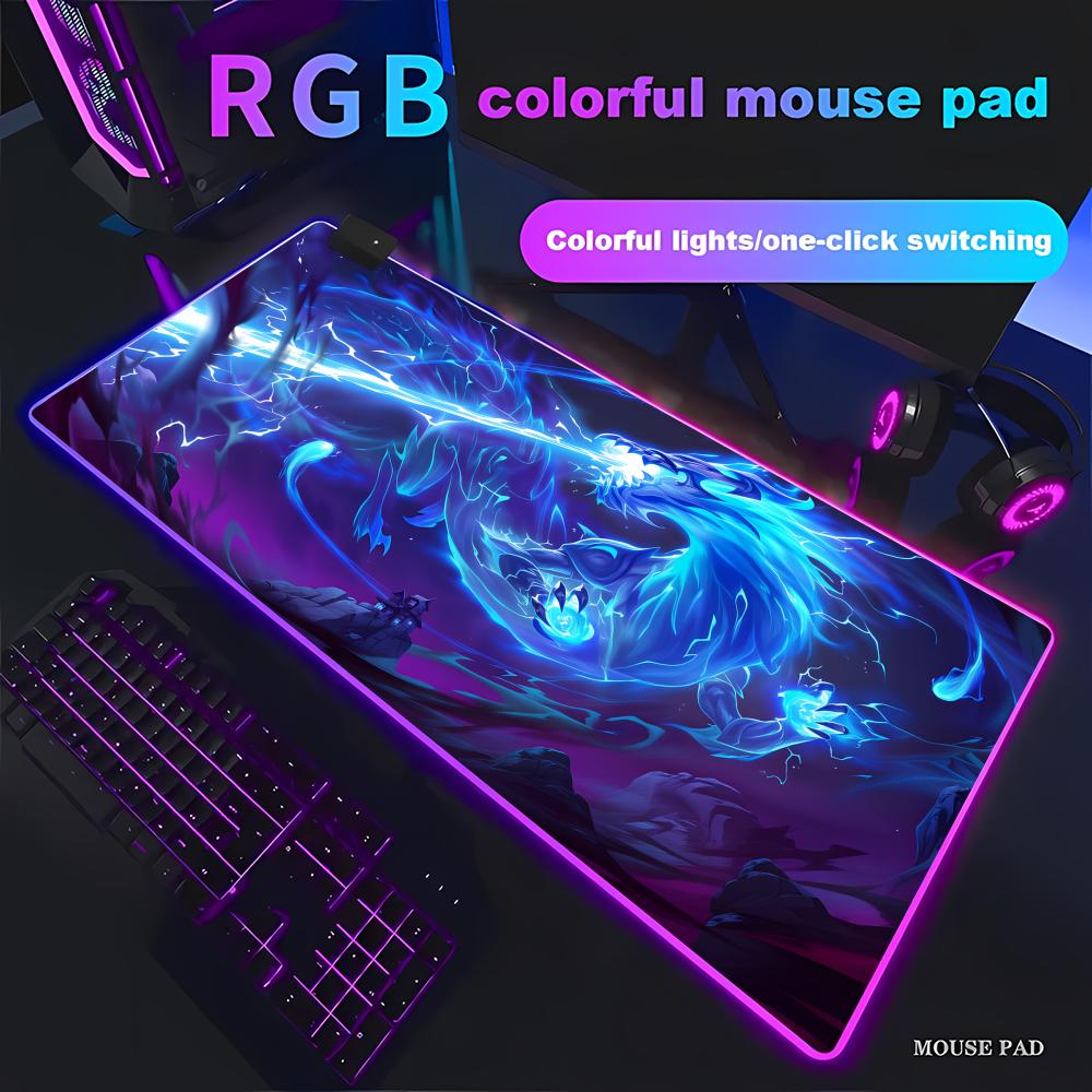 RGB LED ブルードラゴンマウスパッドスピードマウスマッ - Desk Setup Rgb のレビューと価格