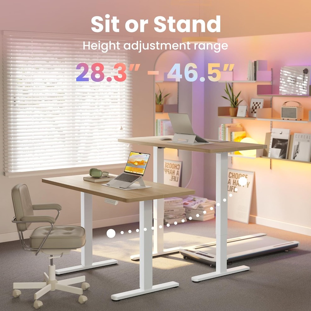小型電動スタンディングデスク、高さ調節可能、4つのメモリ設定 - Desk Setup Height のレビューと価格