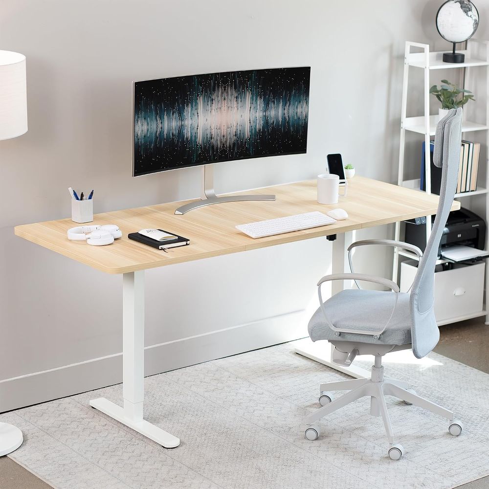 電動71 x 30インチスタンディングデスク、高さ調節可能、 - Desk Setup Height のレビューと価格