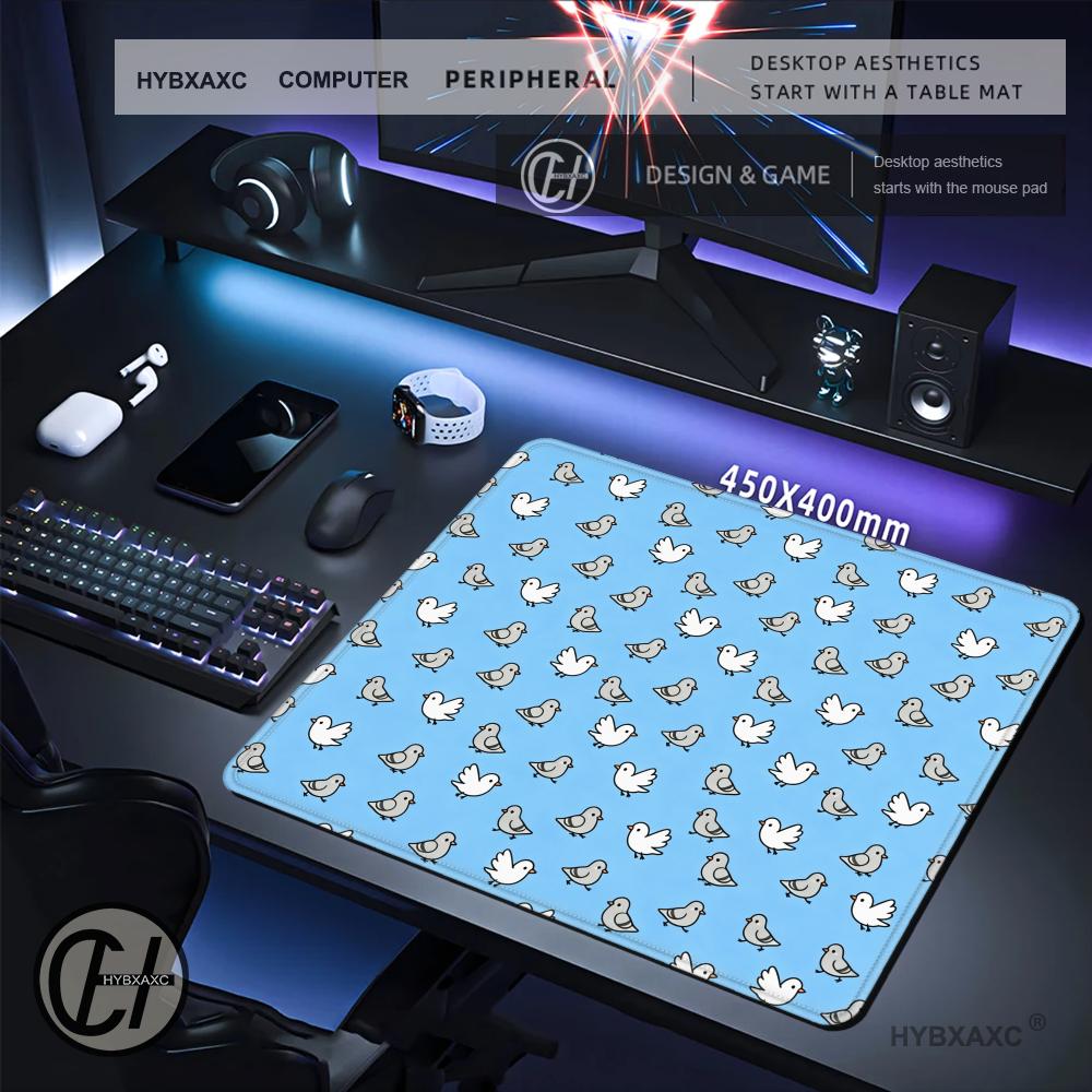 HYBXAXC かわいい青い鳥柄のマウスパッド デスクマット - Work Desk Home Setup のレビューと価格