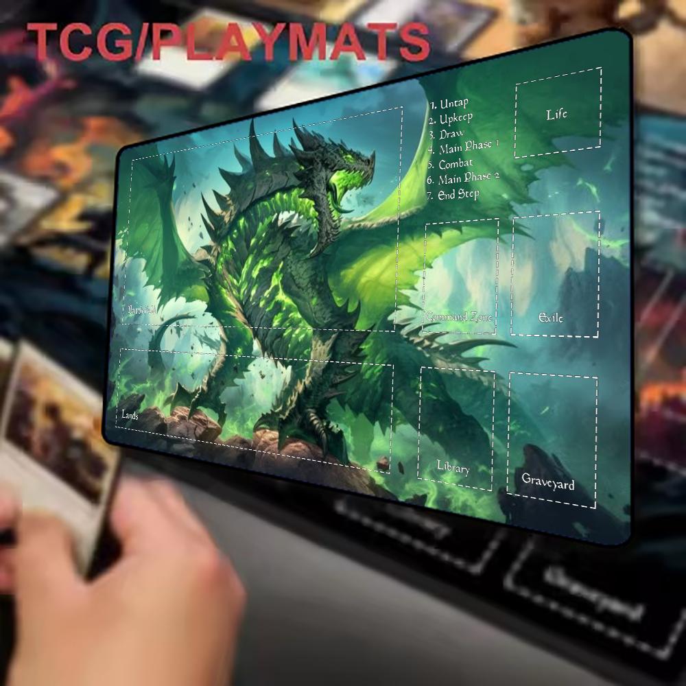 ダークパープルフェニックスプレイマットTCGカードゲームマッ - Desk Setup Dark のレビューと価格