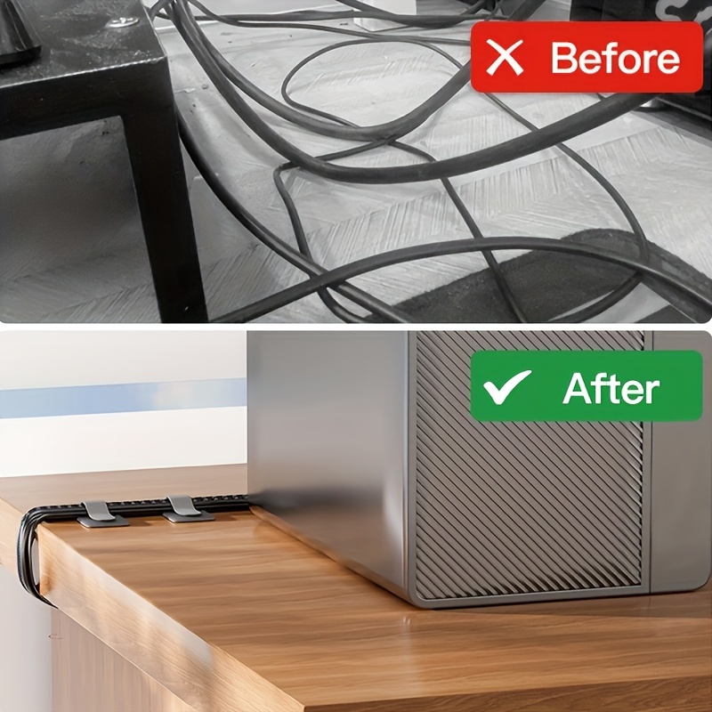 ケーブルタイ 再利用可能なストラップ ベルクロ フックとルー - Desk Setup Small Room のレビューと価格