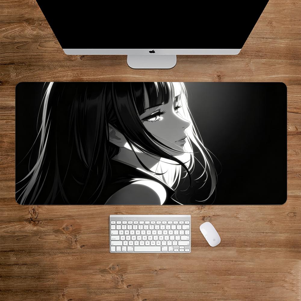 ダークアニメガールマウスパッドデスクアクセサリーデスクマット - Desk Setup For Work のレビューと価格