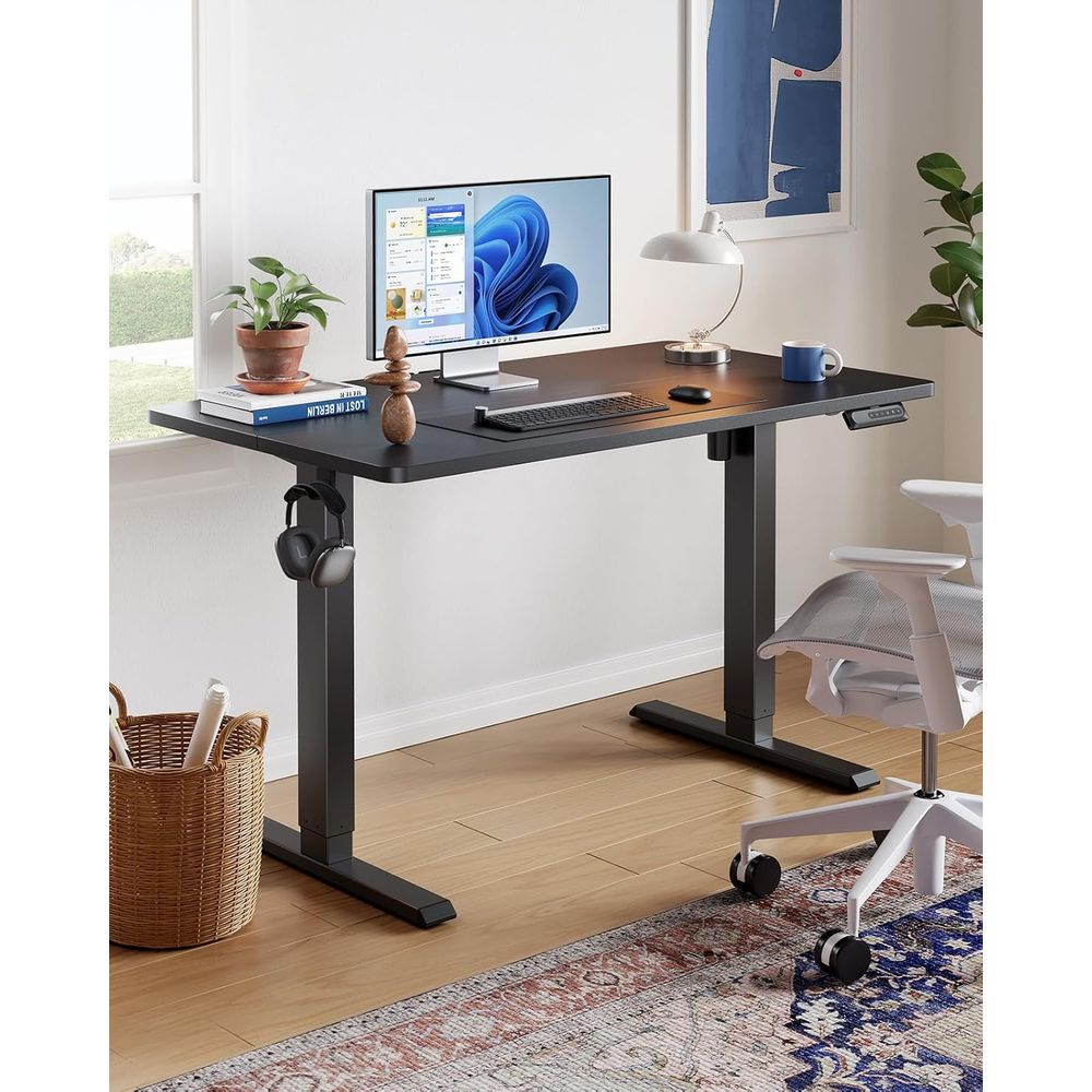 電動スタンディングデスク、47 x 28インチ高さ調整可能デ - Desk Setup Height のレビューと価格