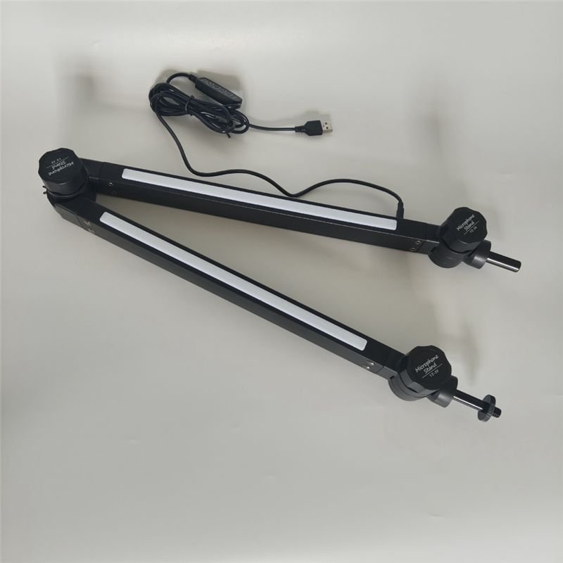 回転可能なサスペンションブームシザースタンド、RGB照明付き - Desk Setup Streaming のレビューと価格