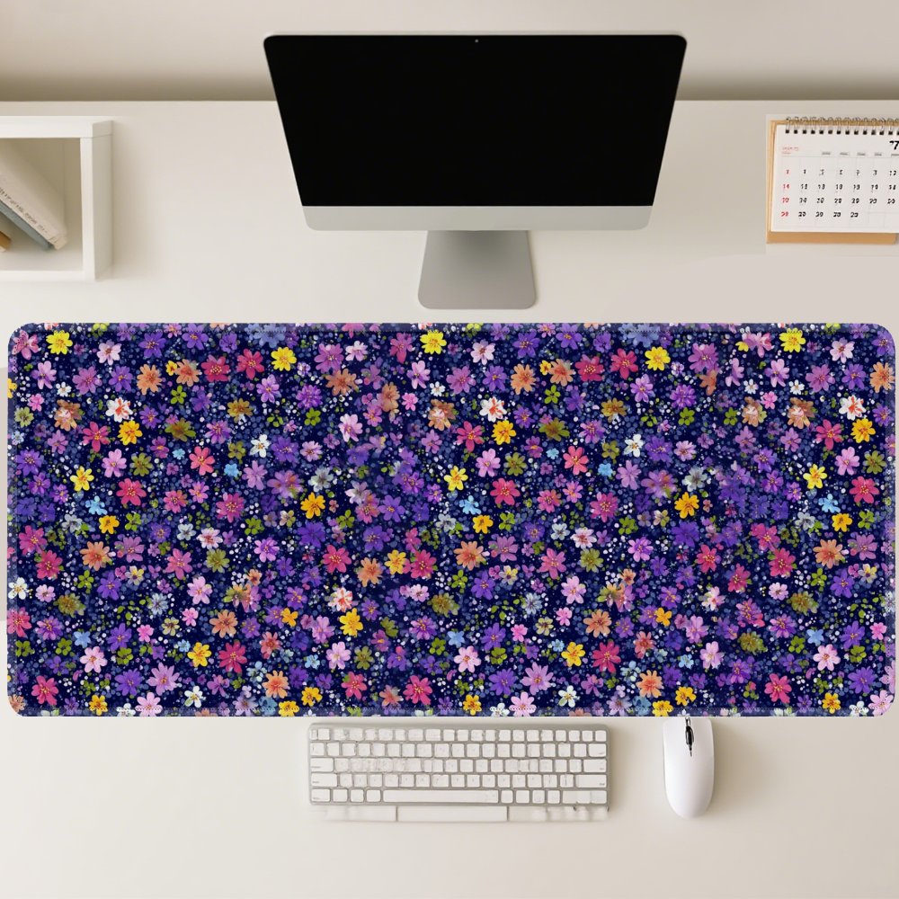 花柄デスクマット 大型 ダーク系 ゴム製ゲーミングマウスパッ - Desk Setup Dark のレビューと価格