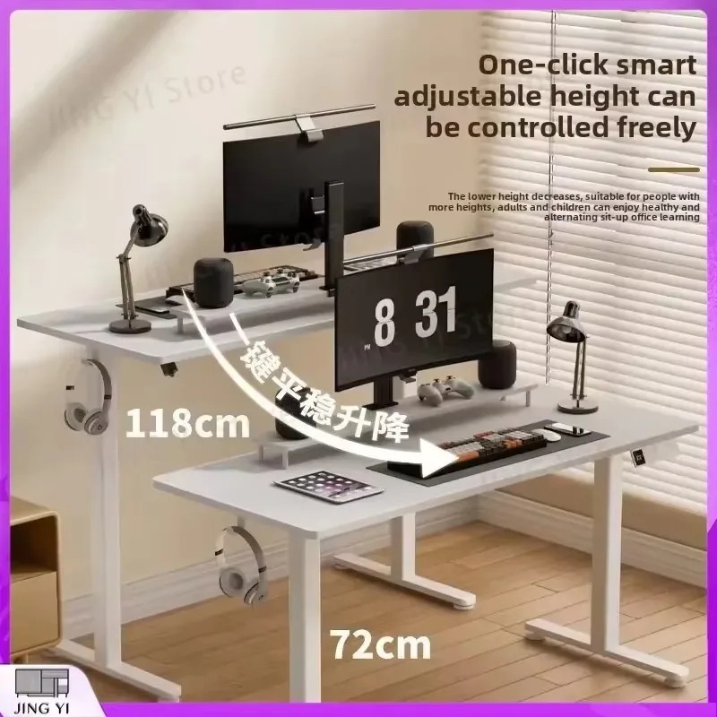 電動昇降式スタンディングデスク 無垢材スマートワークステーシ - Desk Setup Height のレビューと価格