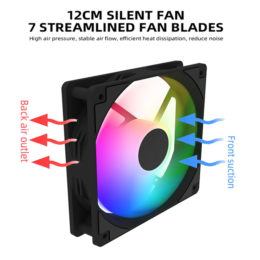 120 ミリメートル PC ケースファン 12V RGB 循 - Desk Setup Lighting のレビューと価格