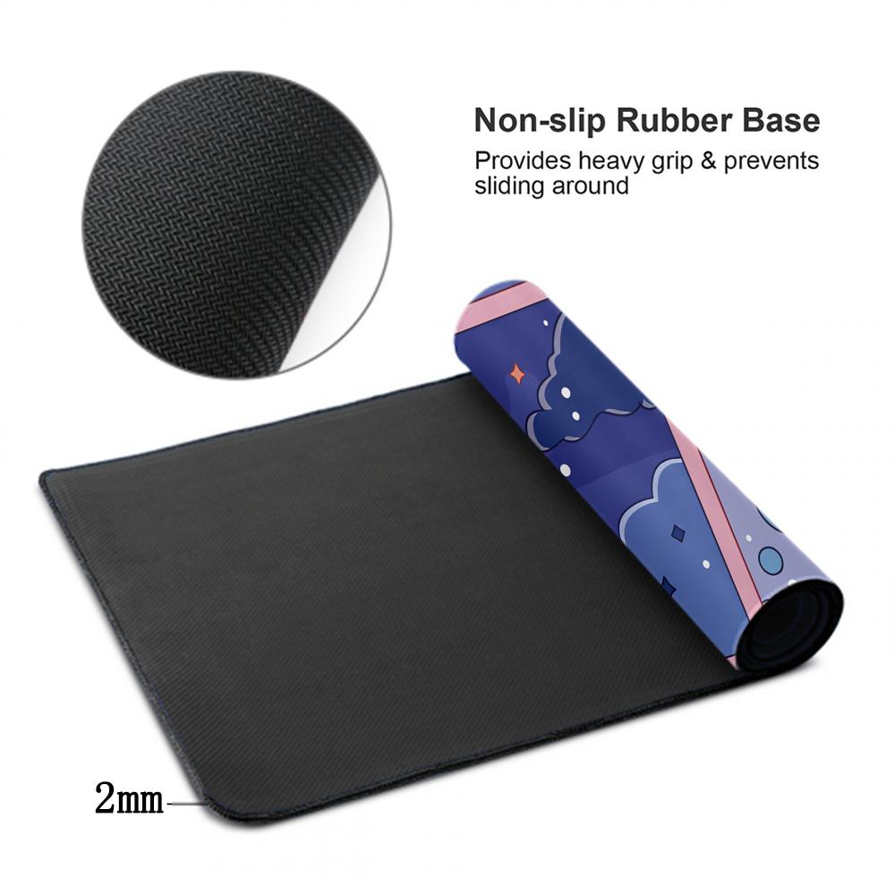 HYBXAXC 月と星の大型デスクマット かわいい美的マウス - Desk Setup Accessories Aesthetic のレビューと価格