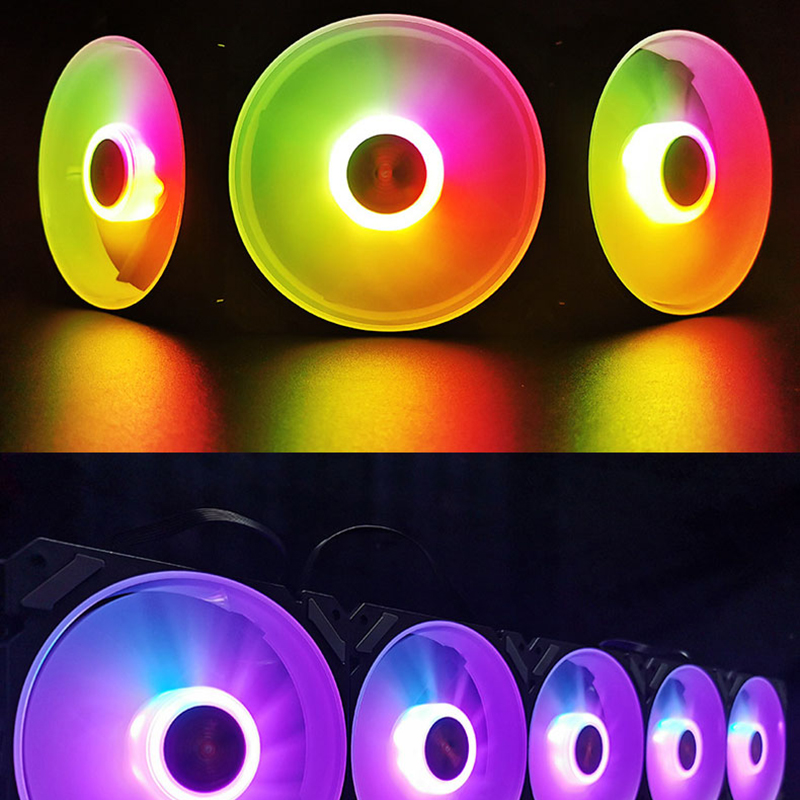 ARGB 120mmケースファン 5V 3PIN マザーボー - Desk Setup Lighting のレビューと価格