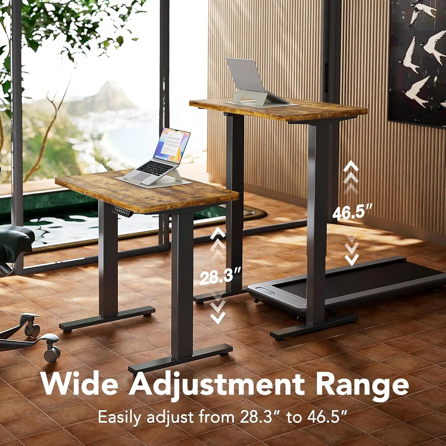 HUANUO 32インチ小型電動昇降デスク、4つのメモリ高さ - Desk Setup Height のレビューと価格