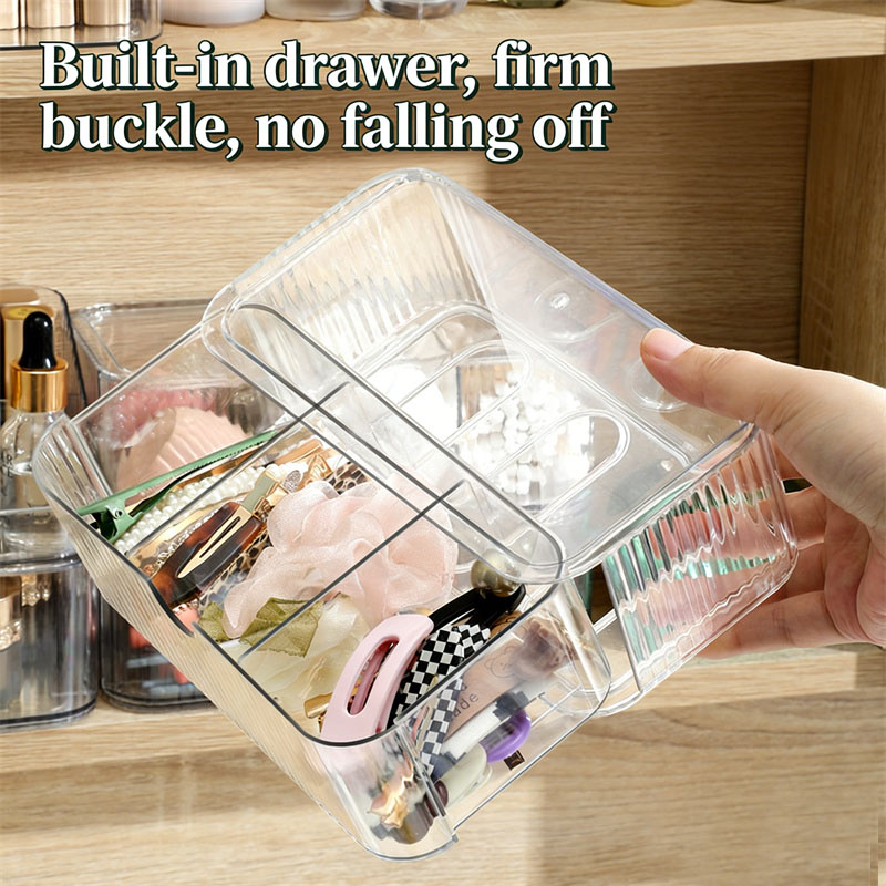 引き出し式化粧品収納ボックス 積み重ね可能なメイクブラシ コ - Desk Drawer Unit のレビューと価格