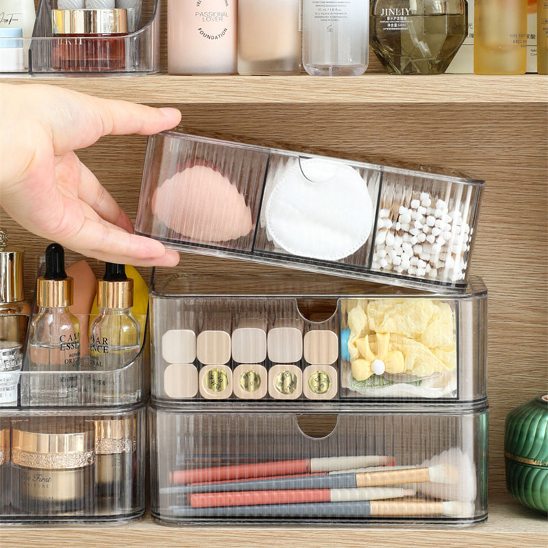 引き出し式化粧品収納ボックス 積み重ね可能なメイクブラシ コ - Desk Drawer Unit のレビューと価格