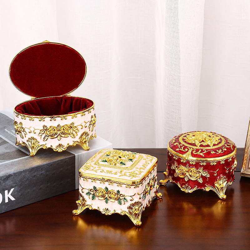 ヴィンテージホーム化粧台,金属製収納ボックス,ローズジュエリ - Desk Setup Vintage のレビューと価格